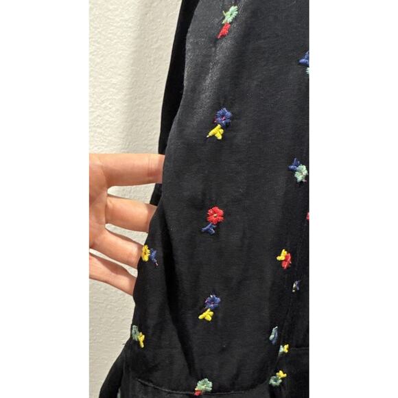 Tuckernuck Shirt Dress Women’s Size Small Embroidered Callahan Drop Waist Ruffle - Picture 6 of 8